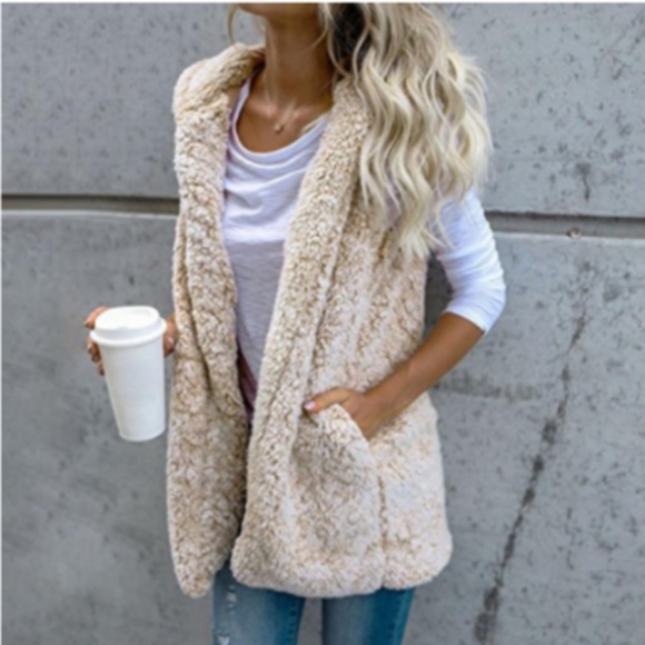 S. the Widow Jackets & Blazers - LYLA Chunky Faux Fur White Vest